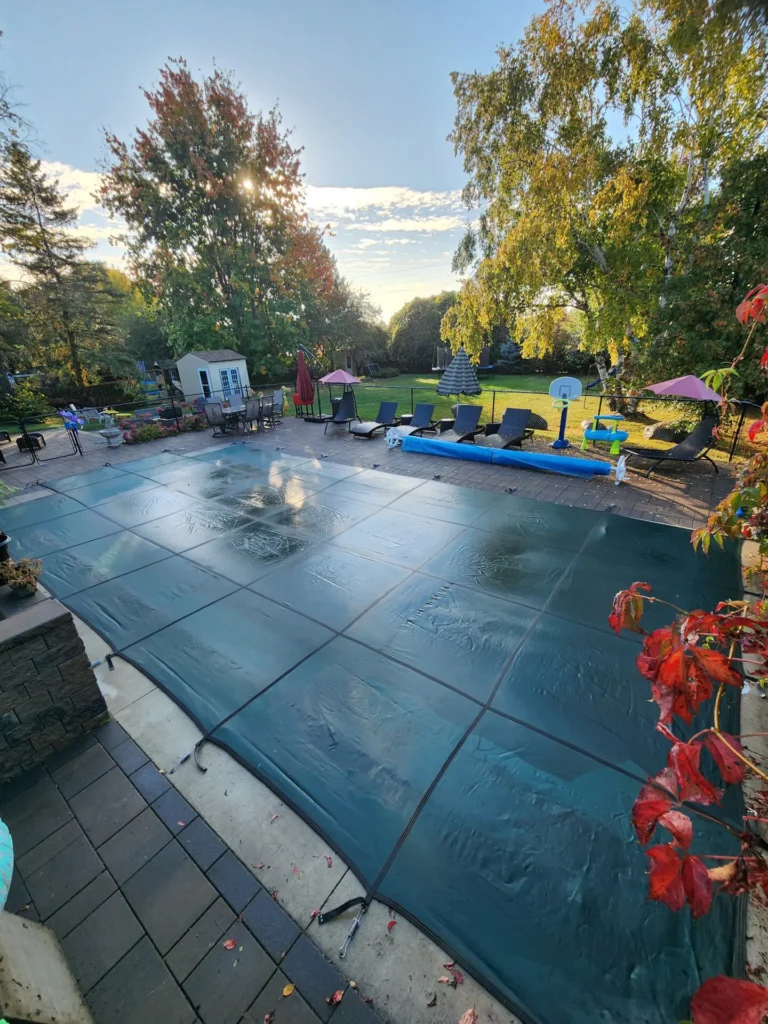 Safety covers for fiberglass pools in Ontario